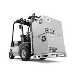 Forklift loading truck