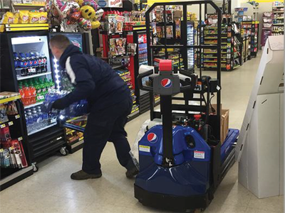 Big Joe Pallet Jack in action