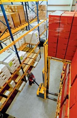 Stacker Loading to a high shelf