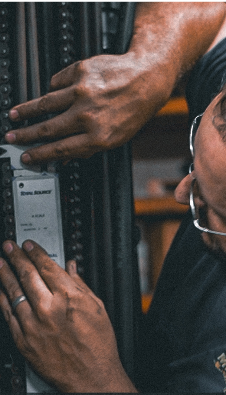 Technician Inspecting Chain