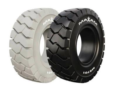 A black and a white MAXAM MS701 TIRES